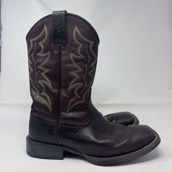 Justin Boots Mens Size 8.5D Brown Leather Western Cowboy Square Toe AW2208 7222 - Picture 1 of 10